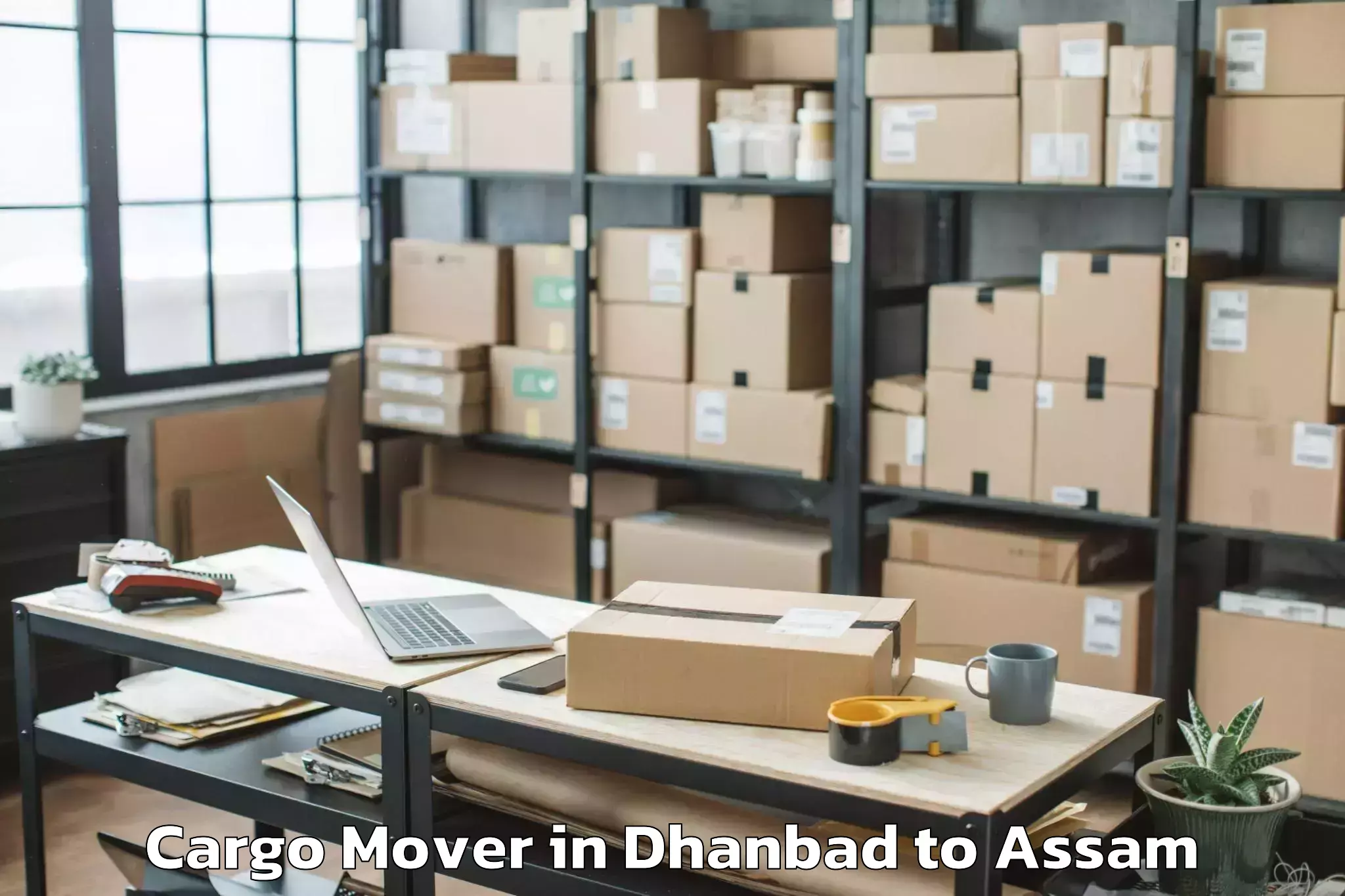 Top Dhanbad to Mirza Kamrup Cargo Mover Available